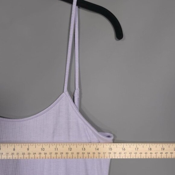 NWT Anthropologie Maxi Dress Sleeveless Pointelle Slip MEDIUM Lavender Back Slit - Picture 7 of 14